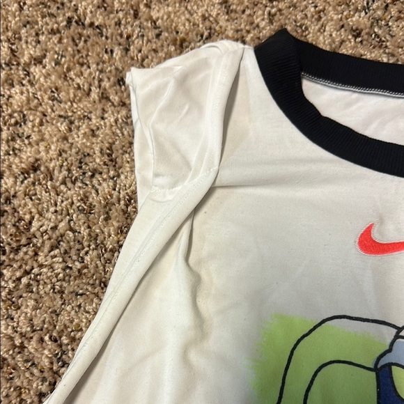 Nike Dri-FIT Tennis Graphic Tank Top Sleeveless Athletic White Small - Picture 4 of 5